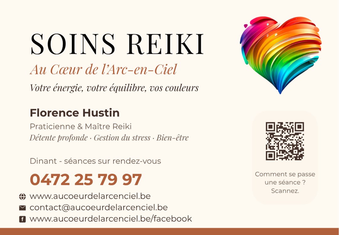 Nouveau flyer Reiki - Au Cœur de l’Arc-en-Ciel
