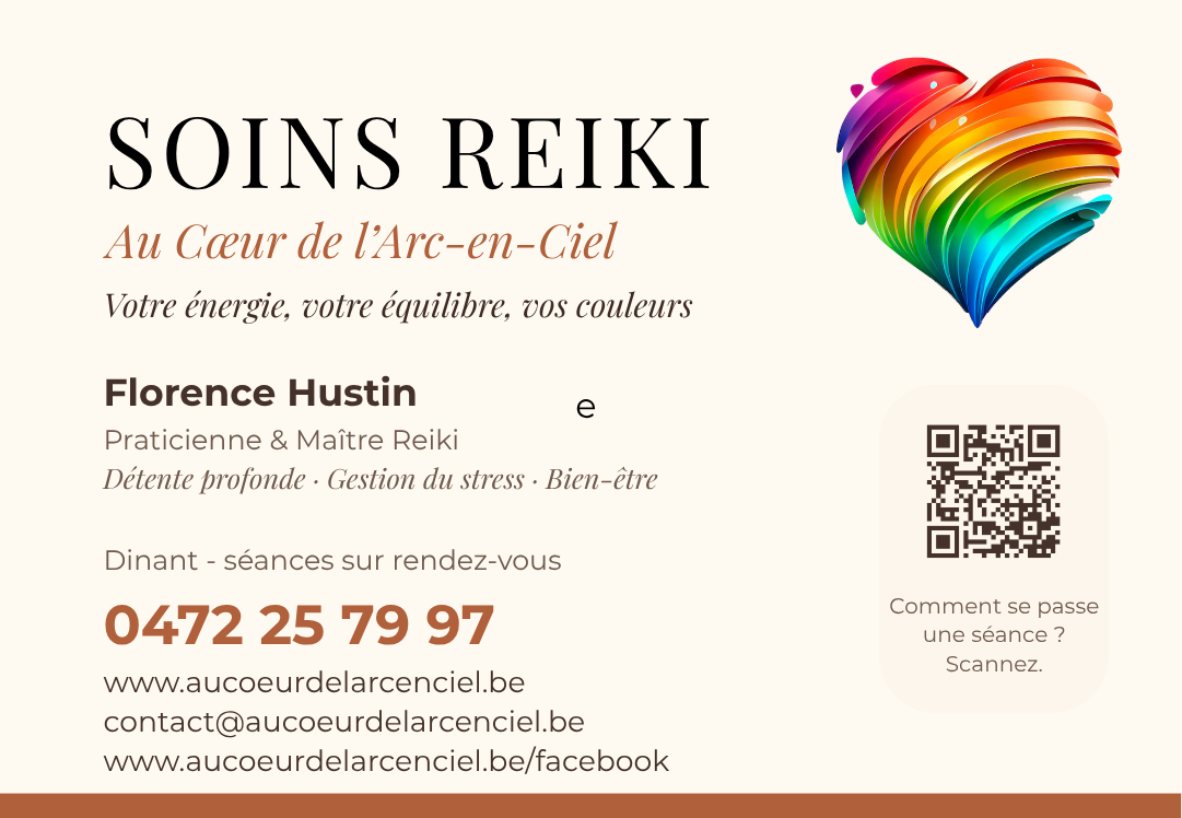 Nouveau flyer Reiki - Au Cœur de l’Arc-en-Ciel