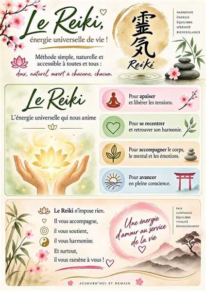 Nouvelle affichette : Le Reiki, énergie universelle de vie